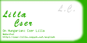 lilla cser business card